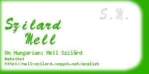szilard mell business card